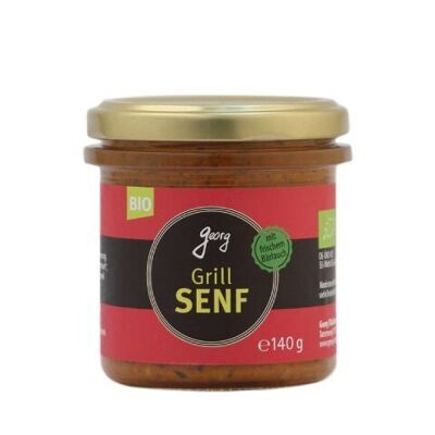 Grill mustard with spicy spiciness - with wild garlic & tomato & garlic - vegan