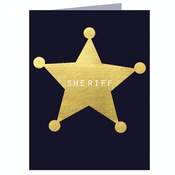 TW400 Mini carte de shérif dorée 1
