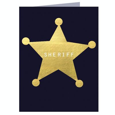 TW400 Mini-Sheriff-Karte mit Goldfolie