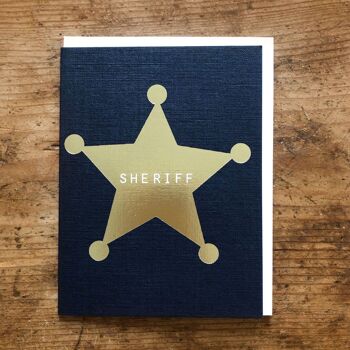 TW400 Mini carte de shérif dorée 2