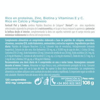 Forticoll BioActive Collagène Peau et Cheveux 120 comprimés 5