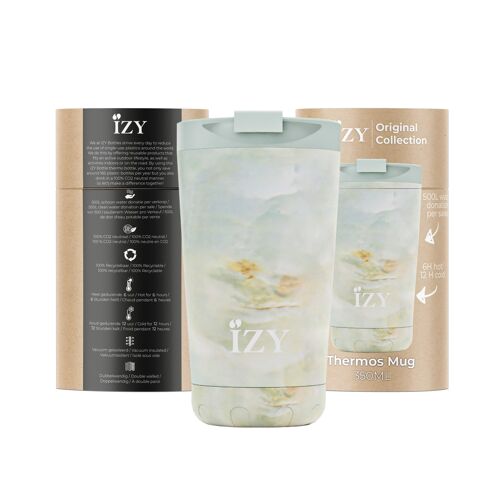 IZY - Mug Isotherme Original - Marbre - Vert - 350ml