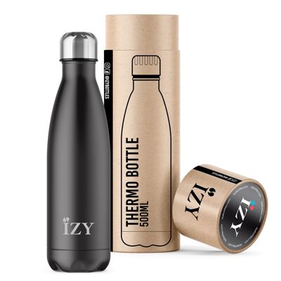 IZY – Original Isolierflasche – Mattschwarz – 500 ml
