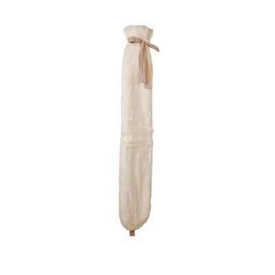 White Faux Fur Long Hot Water Bottle - Half Box