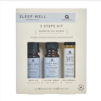 Ensemble Sleep Well - Vaporisateur d'oreiller, roller et huile de bain 2