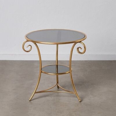 GOLD METAL-GLASS DECORATION TABLE ST603104