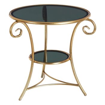 TABLE DE DÉCORATION MÉTAL-VERRE DORÉ ST603104 3