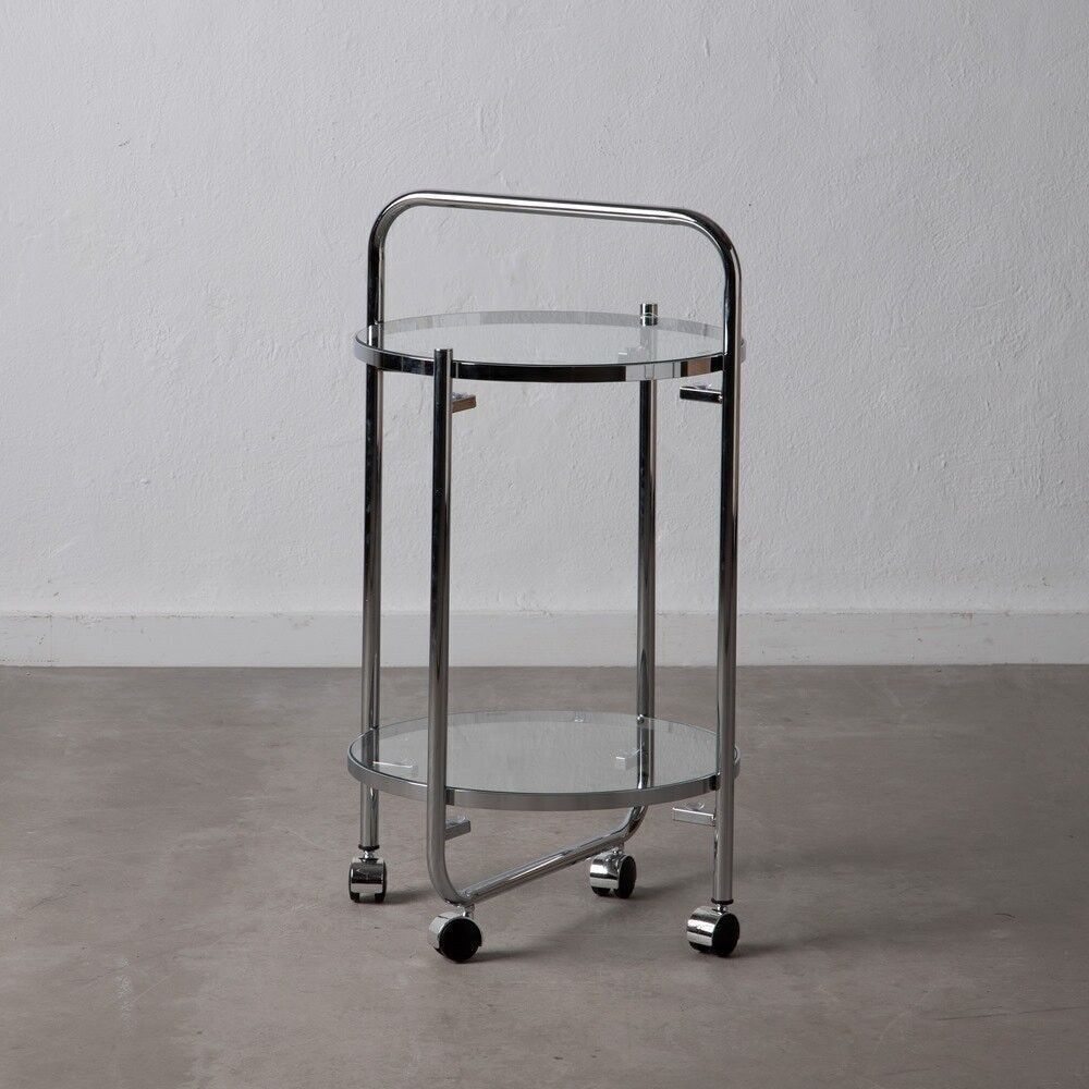 CAMERIERA DA SOGGIORNO IN METALLO-VETRO ARGENTO ST600082