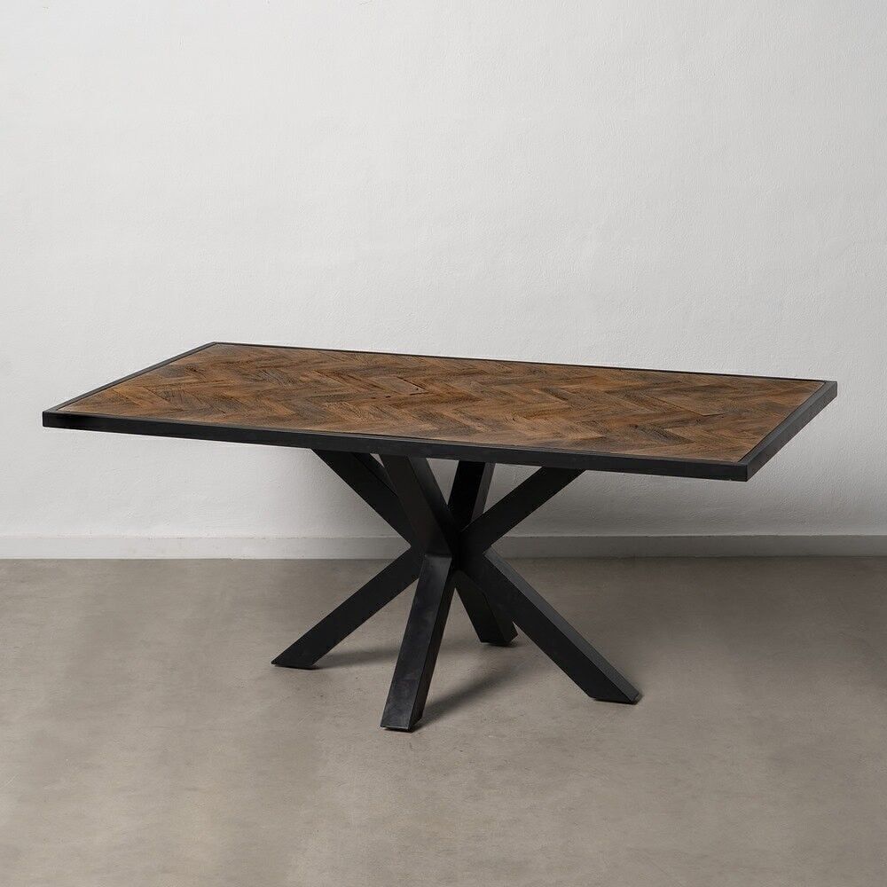 TAVOLO DA PRANZO NATURALE-NERO ST605505