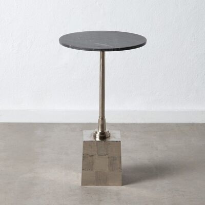 SIDE TABLE SILVER-BLACK ST603186