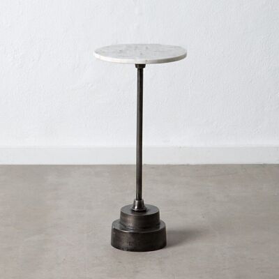 SIDE TABLE SILVER-WHITE ST603189