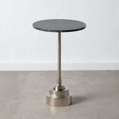 SIDE TABLE SILVER-BLACK ST603190