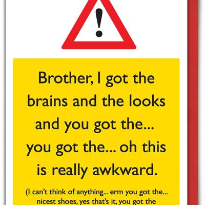 Brother Nicest Shoes Funny Brother Card