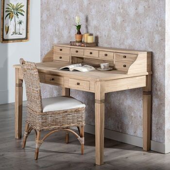 BUREAU EN BOIS NATUREL MINDI SALON ST606244 2