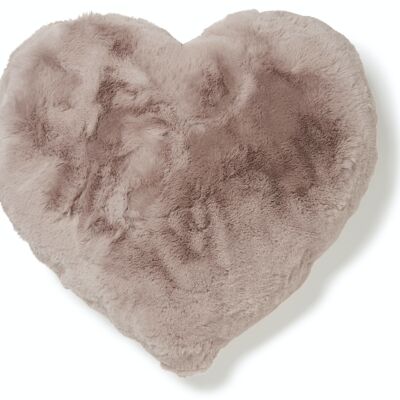 Valentine - Fluffy love heart cushion - Pink