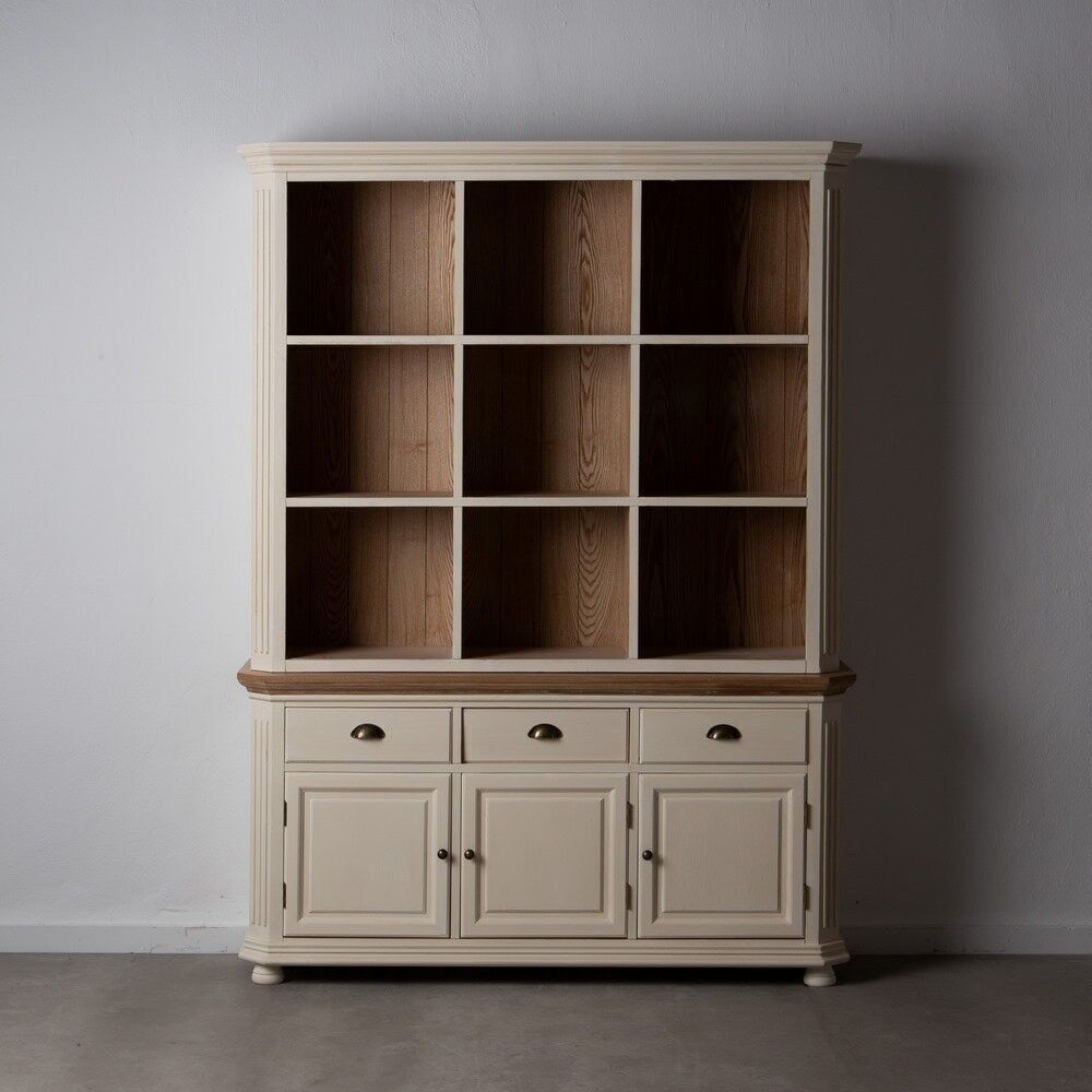 BÜCHERREGAL CREME-NATURAL DM-HOLZ WOHNZIMMER ST600230