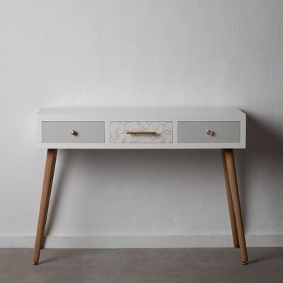 WHITE-GREY WOODEN CONSOLE PAULONIA ST600302