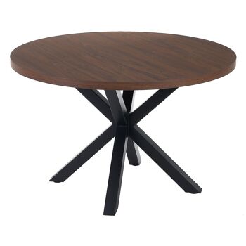 TABLE A MANGER MARRON-NOIR DM-METAL ST603295 3