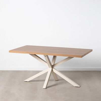 DINING TABLE NATURAL-WHITE DM-METAL ST603300