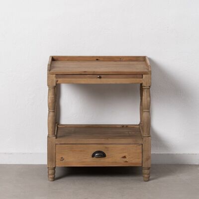 NATURAL SIDE TABLE PINE WOOD ST605543