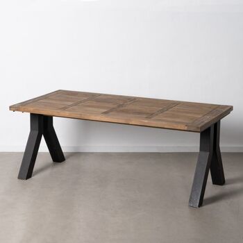 TABLE DE REPAS NATUREL-NOIR ST605550 1