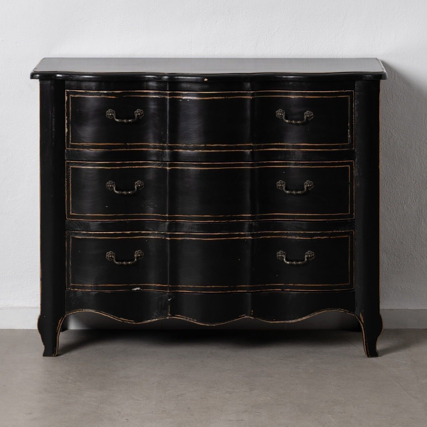 COMMODE DE CHAMBRE BOIS ORME NOIR ST605553