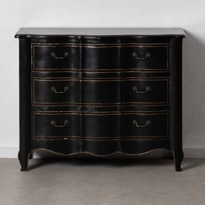 COMMODE DE CHAMBRE BOIS ORME NOIR ST605553