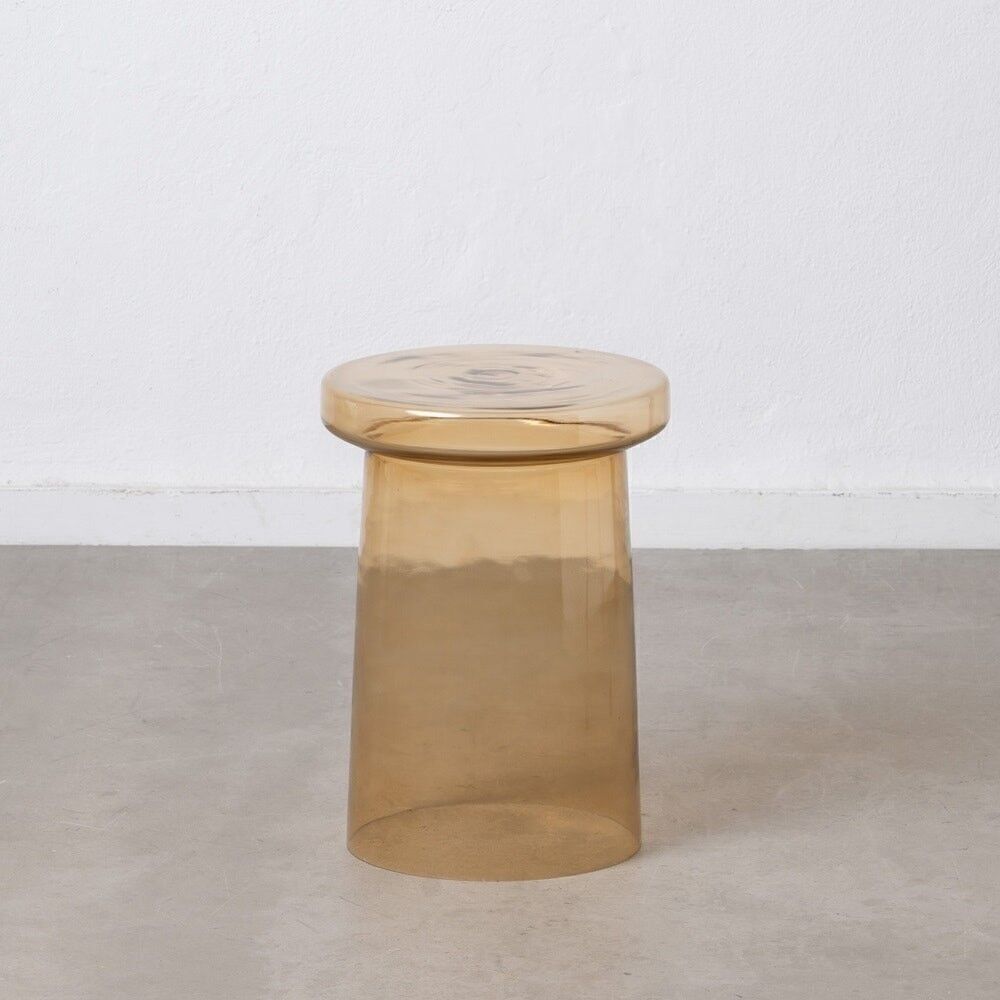 BEISTELLTISCH BRAUN GLAS WOHNZIMMER ST607502