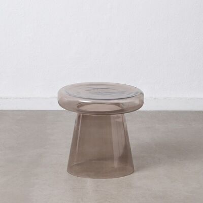 LIVING ROOM TAUPE GLASS SIDE TABLE ST607503