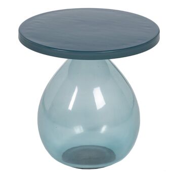 TABLE D'APPOINT CRISTAL BLEU-MÉTAL ST607505 3