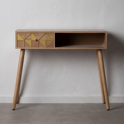 CONSOLE NATURAL-GOLD WOOD PAULONIA ST600321