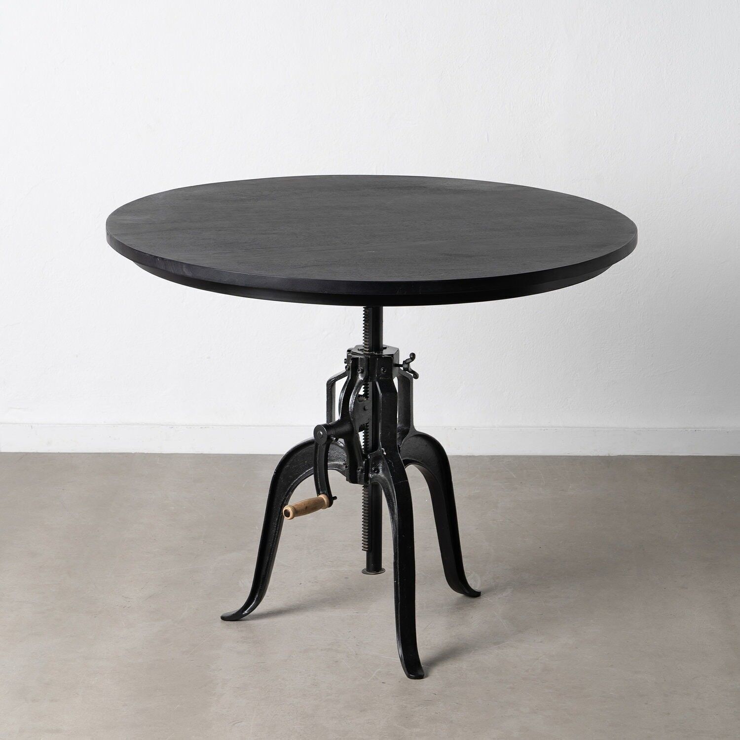 TAVOLO DA PRANZO LEGNO NERO-FERRO DA SOGGIORNO ST603343