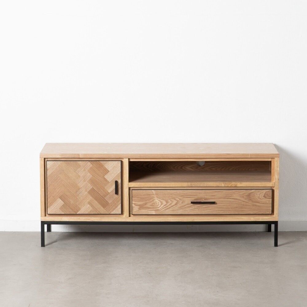 PORTA TV SPIKE IN LEGNO NATURALE / METALLO ST603374