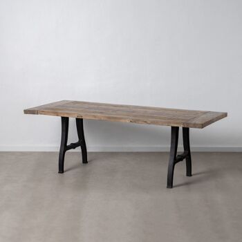 TABLE DE REPAS NATUREL-NOIR ST605559 1