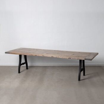 TABLE DE REPAS NATUREL-NOIR ST605560 1