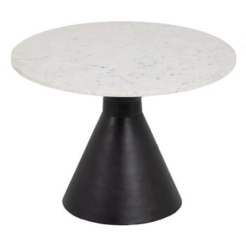 TABLE BASSE BLANC-NOIR METAL-MARBRE ST607540 4