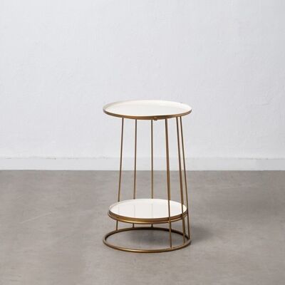 TABLE D'APPOINT FER BLANC-OR SALON ST607547