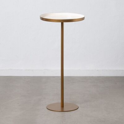 TABLE D'APPOINT FER BLANC-OR SALON ST607548