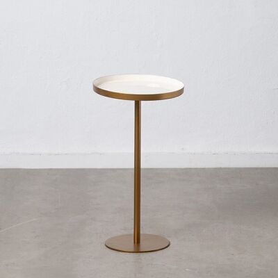 TABLE D'APPOINT FER BLANC-OR SALON ST607549