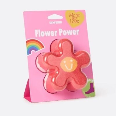 Flower Power Chaussette rouge