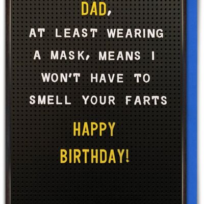 Dad Birthday Mask Funny Dad Card