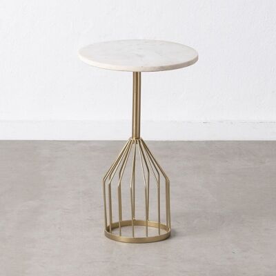 TAVOLINO BIANCO-ORO ST605591
