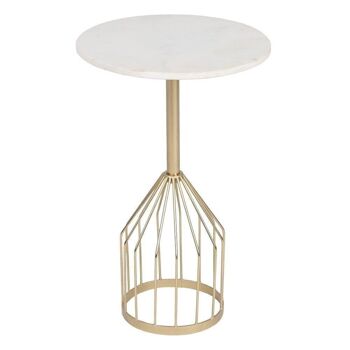 TABLE D'APPOINT BLANC-OR ST605591 2