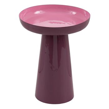 TABLE D'APPOINT DE SALON EN FER LAQUE ROSE ST605594 3