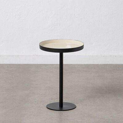 SIDE TABLE BLACK-TAUPE IRON LIVING ROOM ST607557