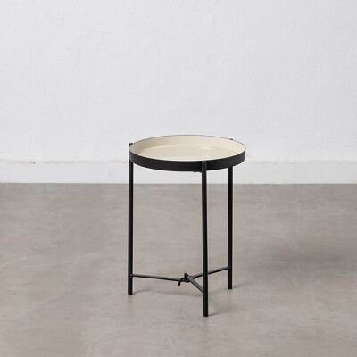 SIDE TABLE BLACK-TAUPE IRON LIVING ROOM ST607559