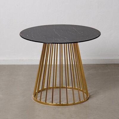 BLACK-GOLD MARBLED DINING TABLE ST605635