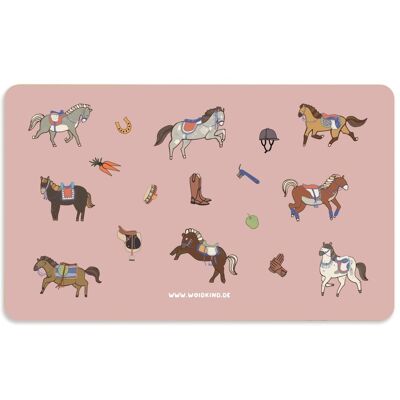 Planche petit-déjeuner avec chevaux en Formica - 1 UE = 5 pièces