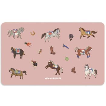 Planche petit-déjeuner avec chevaux en Formica - 1 UE = 5 pièces