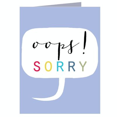 TW413 Mini Sorry Greetings Card